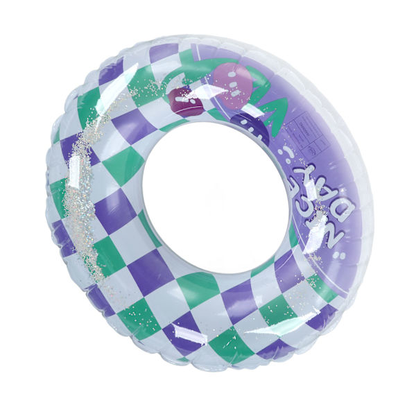 Svømmearmring PVC oppustelig gittermønster Pool Float Bærbar til strandture