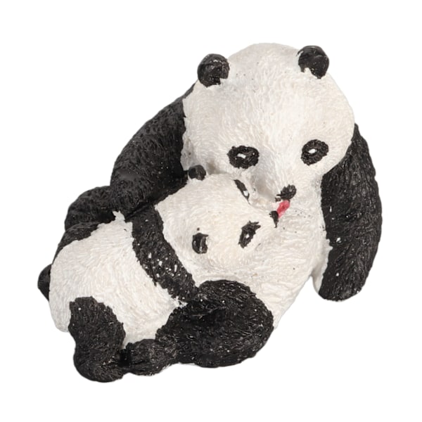Panda Statue Simulation Innovativ Dekorativ Håndmalet Mini Panda Figur til Udendørs Have Hjem Bil