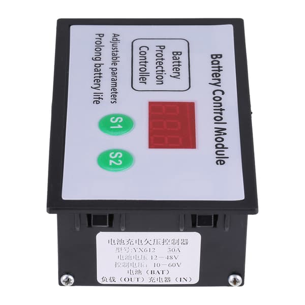 10V 60V 30A Batteri Underspänningskontrollmodul Överladdningsskydd