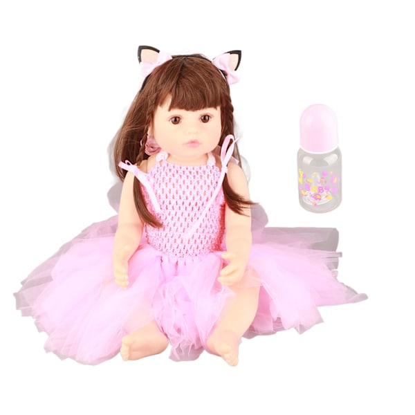 Silikon Reborn Doll Simulering Baby Boy Girl Emalj Mjukt Gummi Realistisk High Imitation Doll