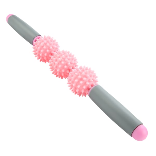 Yoga Stick Muscle Roller Stick Cellulite Spiky Ball för bakarmarna Skulderben (rosa)