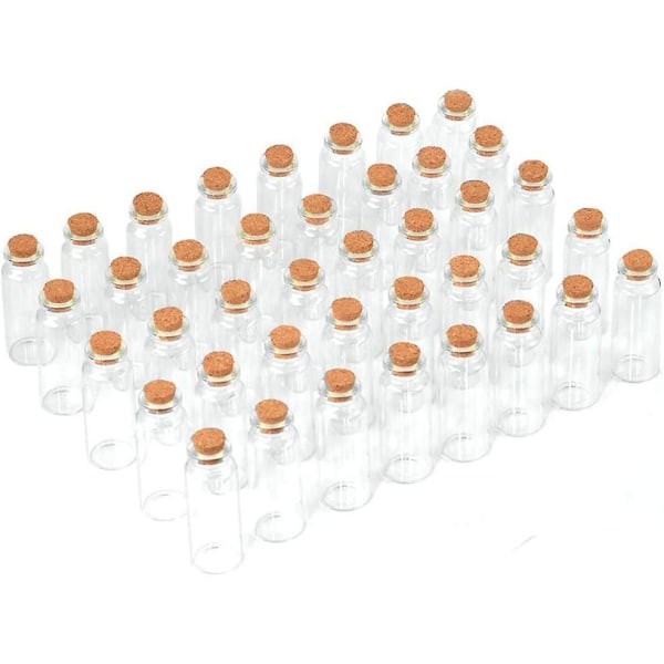 48st 25ml Mini glasflaskor med korkar