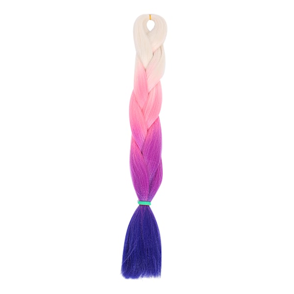 Jumbo flettehår Hvit Rosa Lilla Mørkblå Gradient Farge Syntetisk Twist Fletter Hårextensions