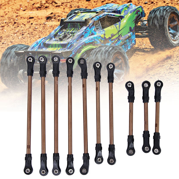 10 st Länkstång i rostfritt stål 324 mm hjulbas för TRAXXAS TRX4 RC Crawler Car