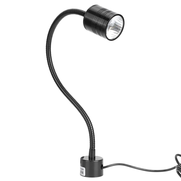 5W sort svanehals LED-arbejdslys med rund magnetisk base til CNC US-stik 110V-220V