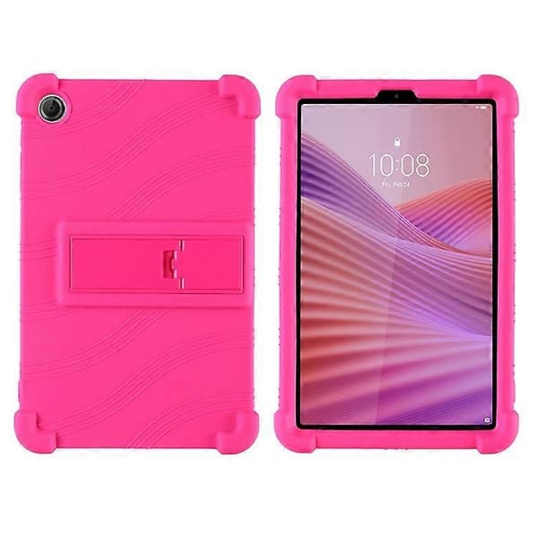 Kompatibelt för Lenovo Tab K9 / Tab One silikonskal med stativ, robust skyddsfodral Pink