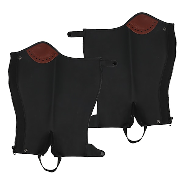 2 stk. Læder Half Chaps Ride Half Chaps Benbeskyttere til voksne S