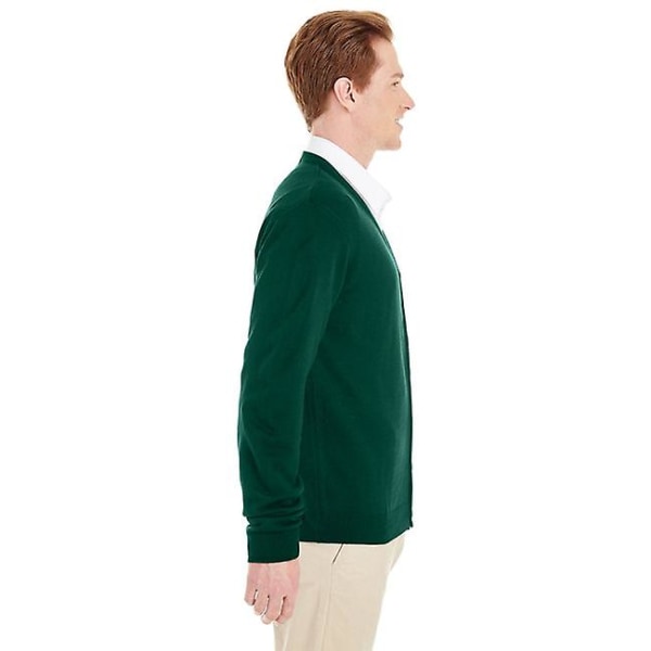 Harriton mænds Pilbloc V-hals cardigan sweater med knap Black 3XL