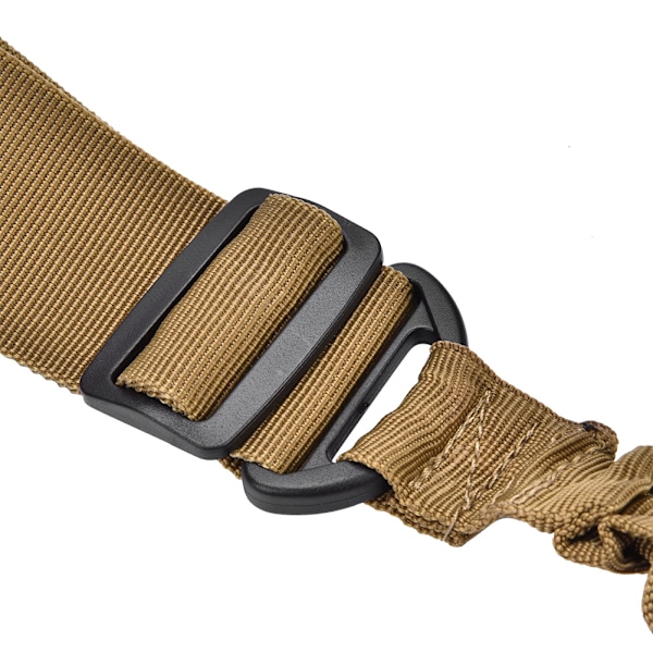 Taktisk justerbar nylon enpunkts geværrem til militærtræning udendørs (khaki)
