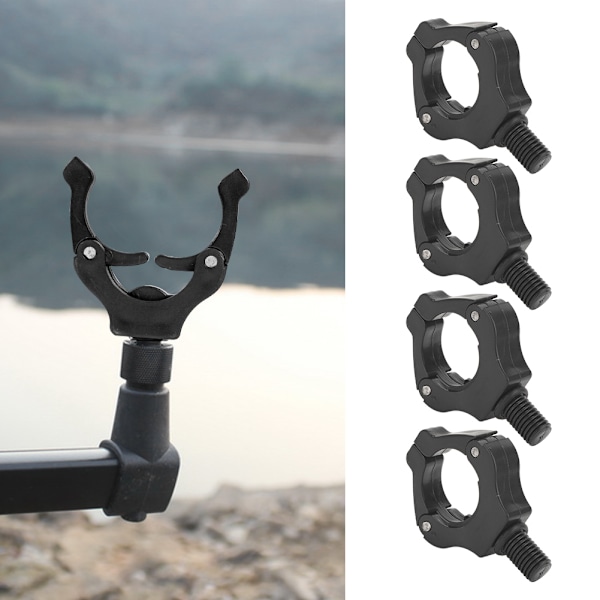 4 st Magnetiska Fästen för Spöhuvud Automatisk Justering Fiske Spö Svans Stöd Hållare Verktyg Tillbehör Svart