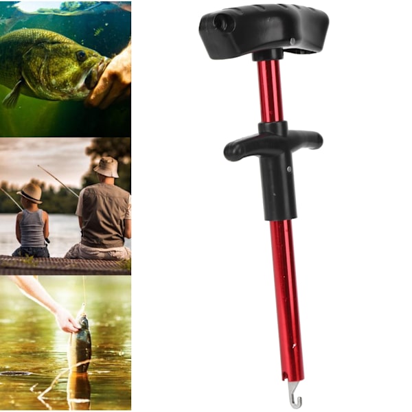 Rostfritt stål T Shape Fish Hook Remover Lure Havsfiskeredskap Tillbehörsröd