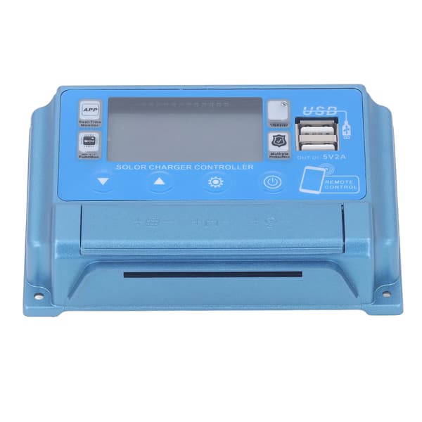 MPPT solcelleladerkontroller 12V 24V 36V 48V 60V selvtilpassende dobbel USB fotovoltaisk panelregulator med Bluetooth 30A