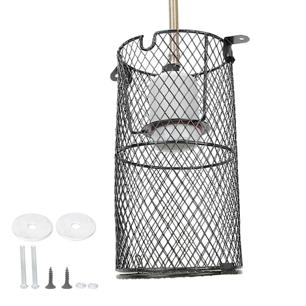 Reptil Varmelampebeskytter Varmelampe Lampegardin Anti-Skoldning Lampe Netdæksel til Slange Firben (EU-stik 220V)