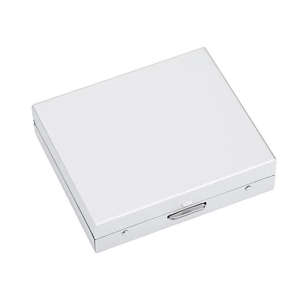 5 pcs Aluminum Alloy Table Game Poker Game Dice Set with Storage Box (Silver Square Box)