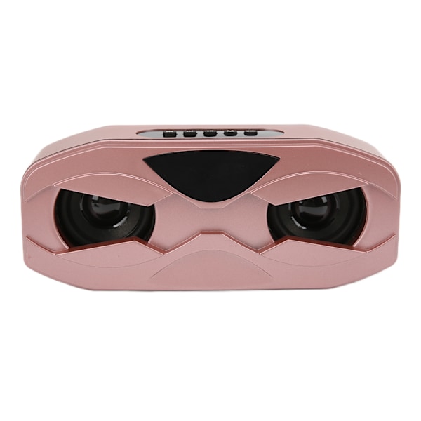 Robotdesign Högtalare Liten Inbyggd Mikrofon Tydlig Justerbar Hållbar LED-Lampa Trådlös Högtalare (Roséguld)