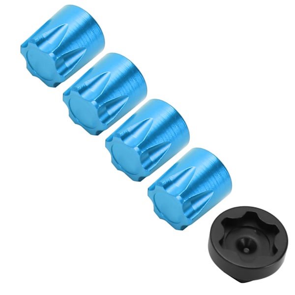 4st RC Bilhjul Fälg Center Cap M4 Mutter Passar för Traxxas TRX4/SCX10 90046 D90 1/10 1/8 RC CarBlue