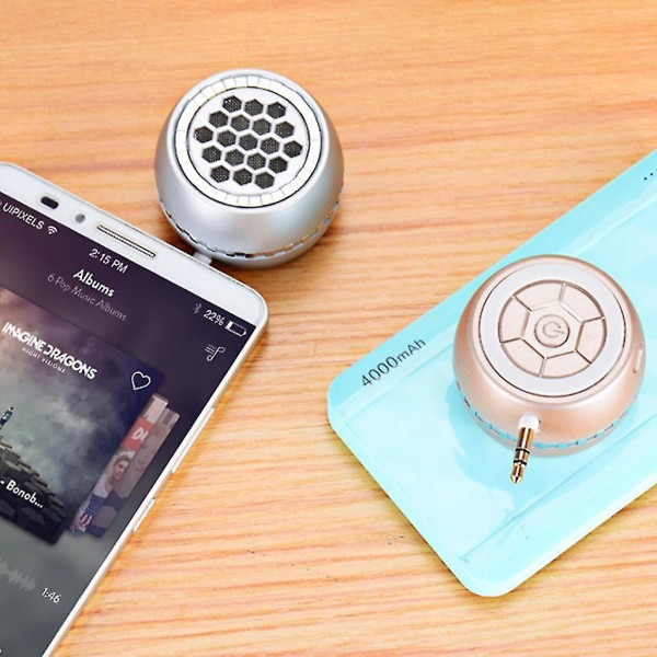 Bærbar trådløs højttalertelefon Ekstern Universal 3,5 mm stik mini lydboks Pink