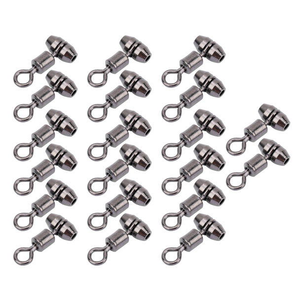 20 st kopparförbättrad version amerikansk svängbar krok Gear Connector Fiskeutrustning Oval Medium