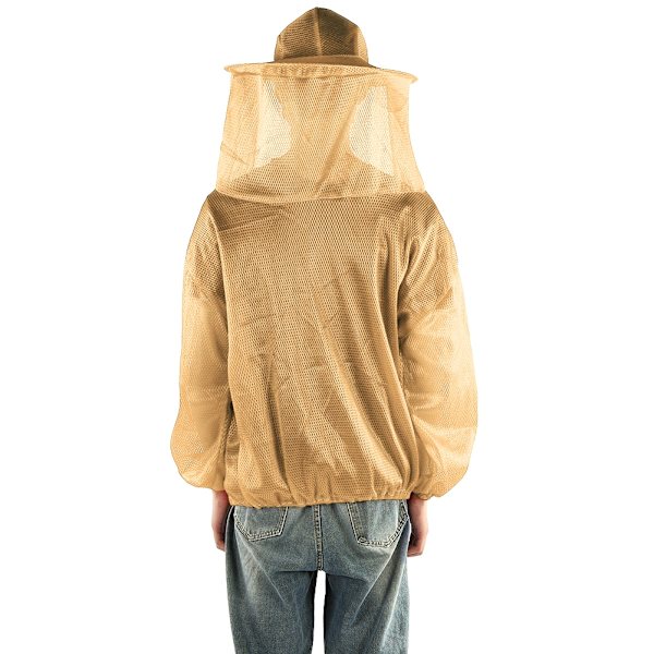 Beekeeping Tool Professional Beekeeping Protective Jacket Beekeeper Veil Suit Smock Orange