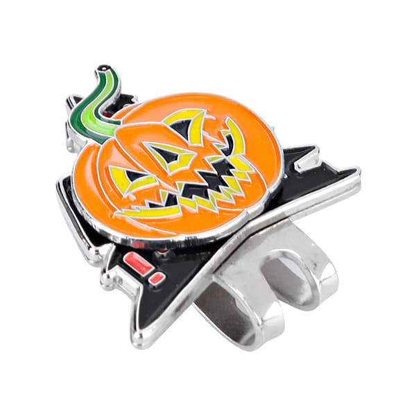 Magnetisk golfhattklips i rustfritt stål med ballmarkør i Halloween-stil