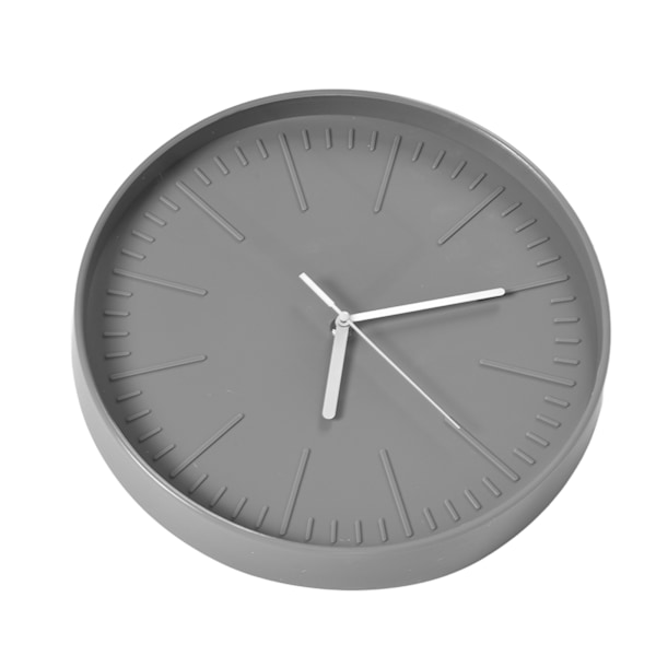 Mute Quartz Clock Väggklocka Minimalistisk Modern Plast Väggklocka för Vardagsrum SovrumGrå