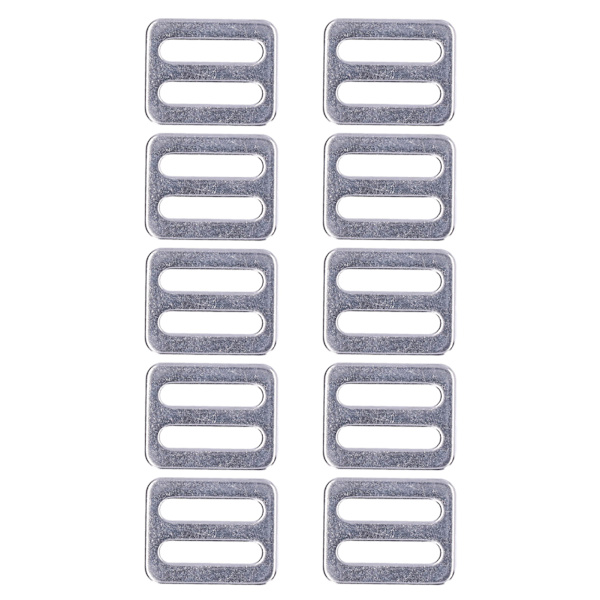 10 st justerbara spänne Fästelement rostfritt stål 316 webbing slider för krage remmar