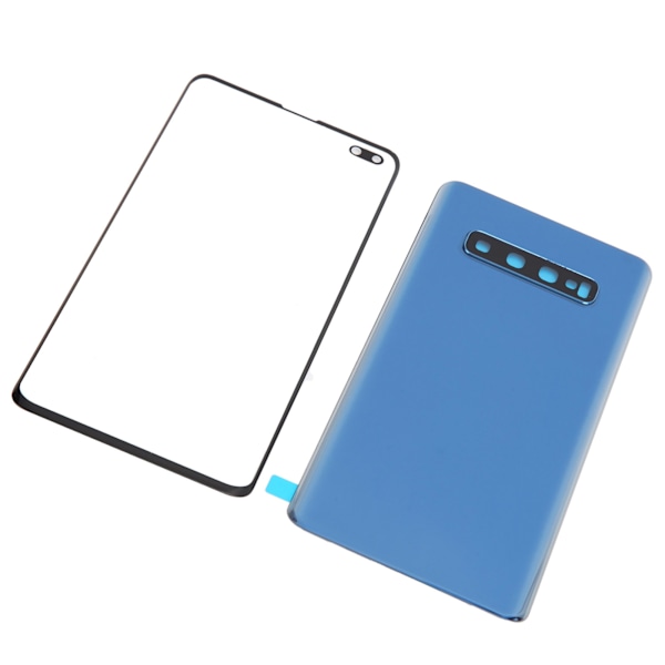 Mobiltelefon Baksida Glas Skal och Yttre Glaspanel Ersättning för Samsung S10+Plus (Blå)