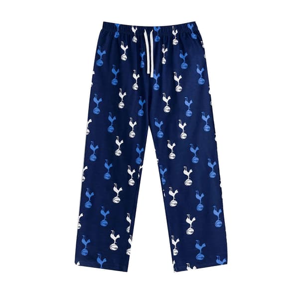 Herr Crest Kortärmad Lång Pyjamas Set White/Navy XL