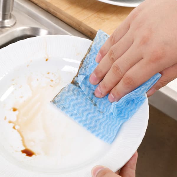 80 st Non-stick engångs olja Non-woven tyg Duster Diskduk Handduk Kök (blå)