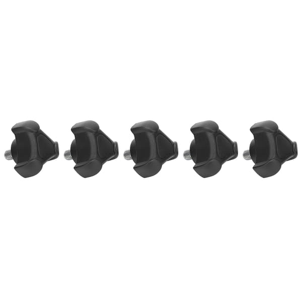 5 st M6-10 mm Triangle Head Hand Clamping Nuts Knob Hand Grip Thumb Screw