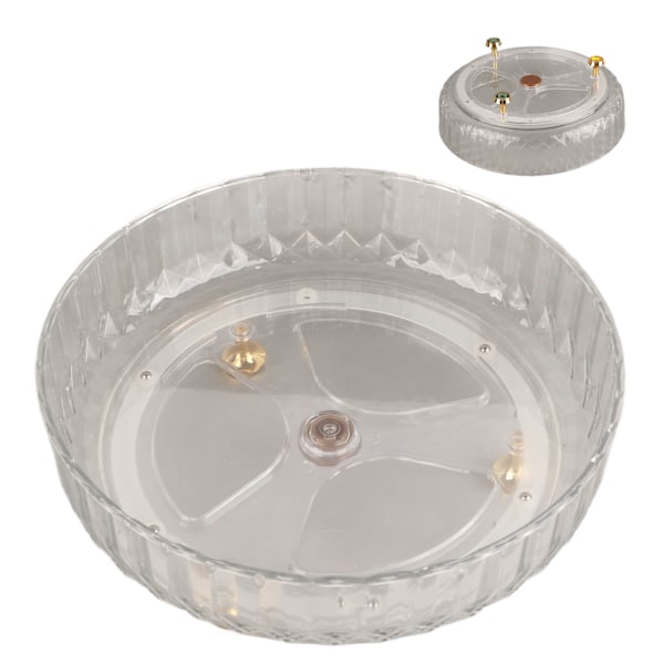 Spice Organizer Bin 360° Rotation Multifunktion Snack Frukthållare för kök Skafferi Badrumsskåp Hög Transparent
