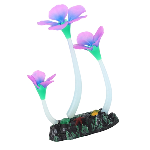Kunstige akvarium planter realistiske silikon Fargerike glødende koraller for akvarium akvarium dekorasjoner Lilla
