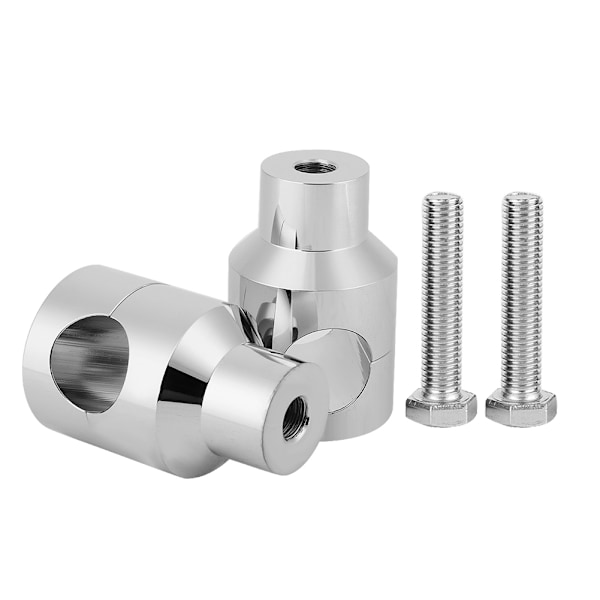 Par 25 mm styrehøyder Riser aluminiumlegering for motorsykkelmodifisering (elektrosilvering)