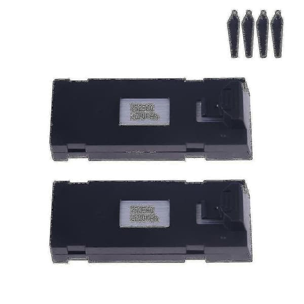 3.7v 3600mah batteri og oplader kompatibel med E88 E88pro E88max E525 E99 E99pro P1 P5pro K3 S1 P8 mini UAV drone batteri RC-dele Black
