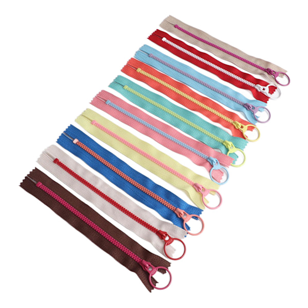 10 stk DIY Veske Glidelåser for Søm 10 Farger Resin Glidelås Separasjon Jakke Glidelåser for Klesposer Hjemmetekstil 20 cm