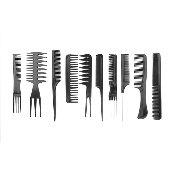 10 Pcs/Set Professional Hair Styling Combs Salon Barber Combs for Various Functions