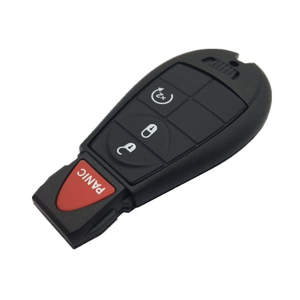 Bilnøgleetui kompatibelt med Chrysler, sort, ABS-kobber, 3+1 knapper