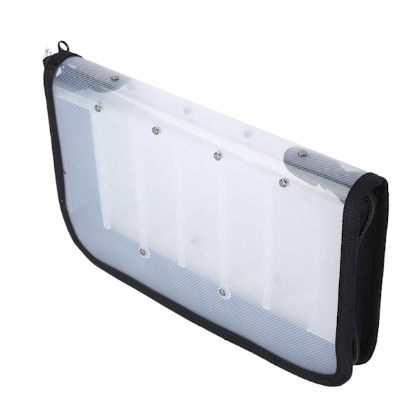 Fiskebete-Lockbeteväska Transparent Bärbar Vattentät 12 Fack Trä Räka Förvaringsväska