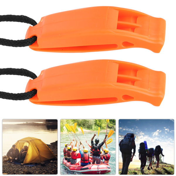 8 ST KS-923 Plast Vattensporter Nödöverlevnad utomhus Dubbelfrekvent multifunktionsvisseltillbehör Orange