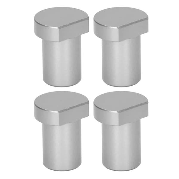 4 stk Trebearbeiding Desktop Limit Blocks Multifunksjonell arbeidsbenk Peg bremse stopp 20mm diameter Sølv