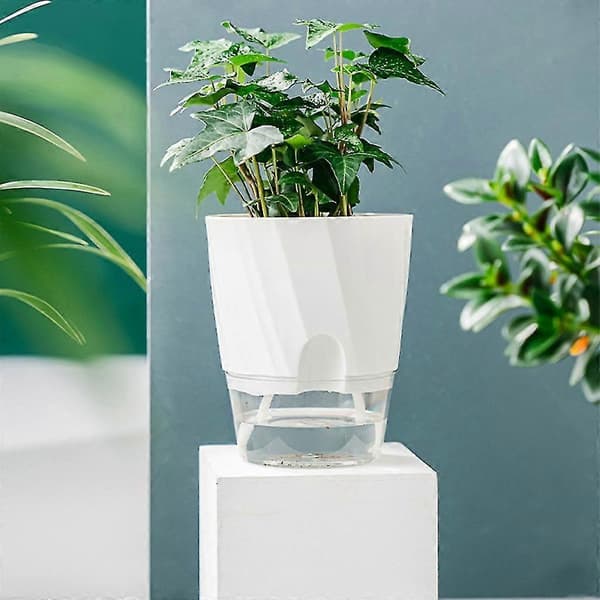 Lata blomkrukor automatisk vattenabsorption grön växtorganisation