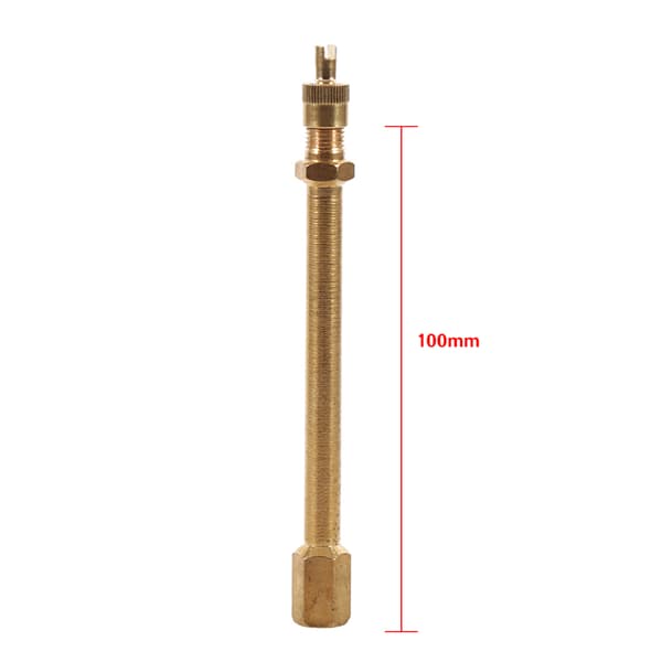 Brass Auto Tire Valve Stem Extension Pole Caps Extender Straight Bore 100mm