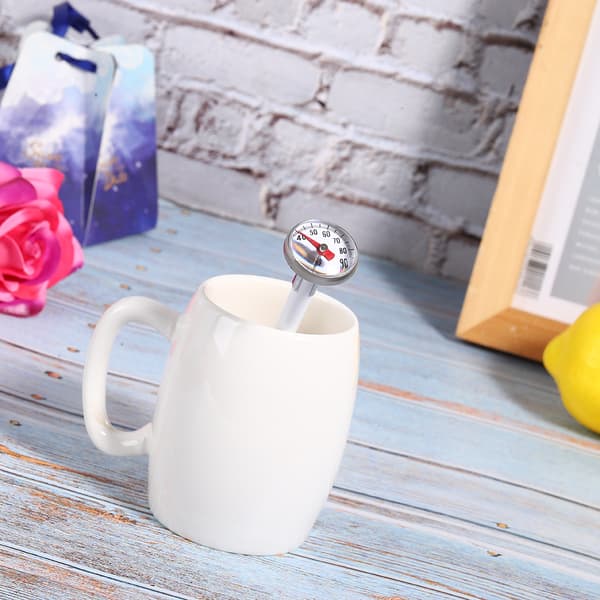 2pcs Professional Kitchen Milk Bottle Thermometer Instant Read Needle Thermometer Cooking Tool White