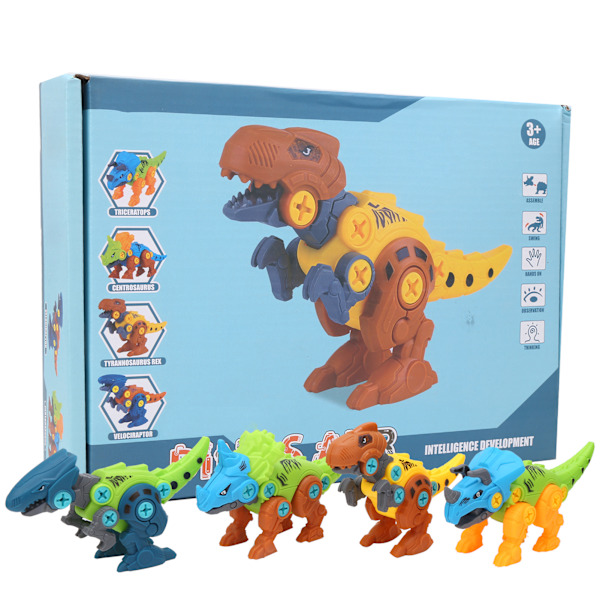 DIY Samle Dinosaur Legetøjs Sæt Skruemutter Kombination Samle Dinosaur Model Legetøj 4 Stilarter