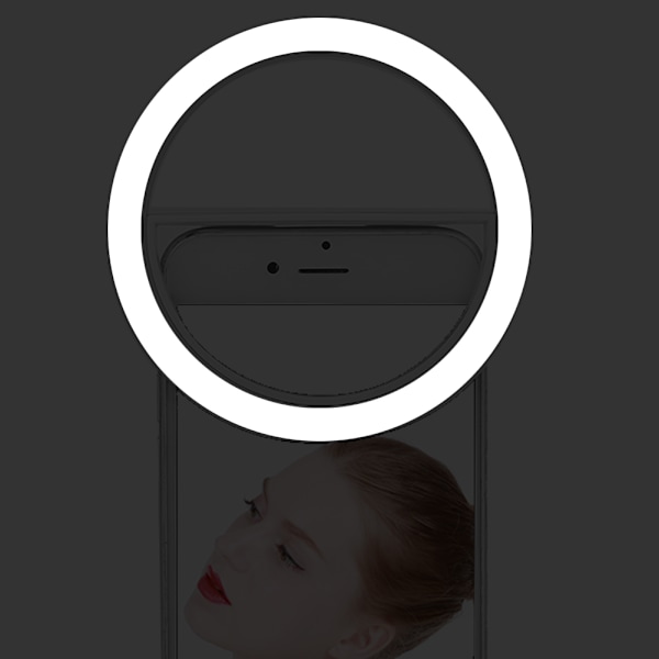Mobiltelefon Fylllys Dimbar LED Sirkellampe USB Oppladbar Live Streaming Lys