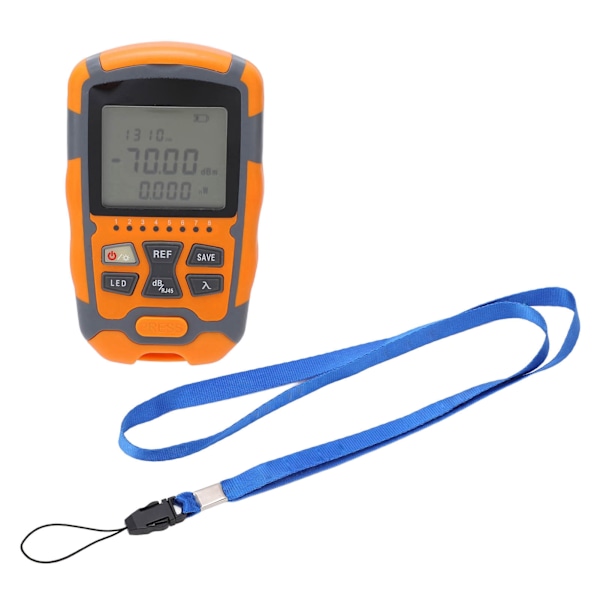 Mini optisk effektmeter Bærbar optisk fiberkabeltester multimeter med LED-lys