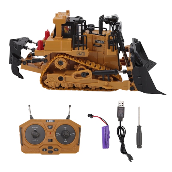 RC Dump Truck 1/24 Skala Trådlös 2,4G fjärrkontroll 9-kanals konstruktionsfordon Lastbilsleksaker för över 6 år 1046