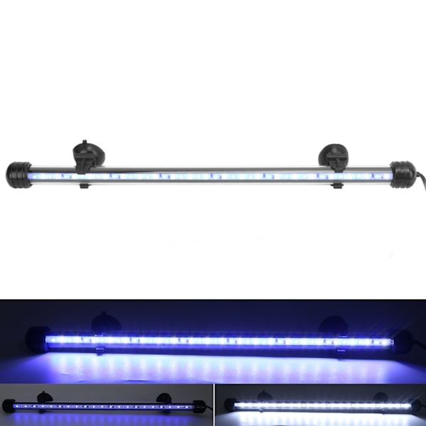 Akvarielys Vanntett akvarellbelysning med LED-lys 3 moduser Dimbar 100‑240V UK-kontakt 38CM