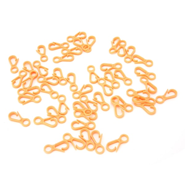 Hårde plastikspænder Hummerklospænder Søde snap-kroge til DIY-legetøj Nøgleringe Orange 50 stk