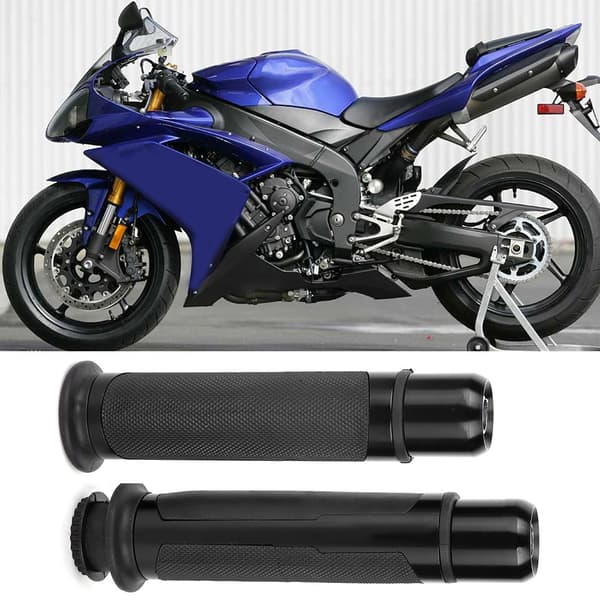 Motorcykelstyre i aluminiumgummi - Sort
